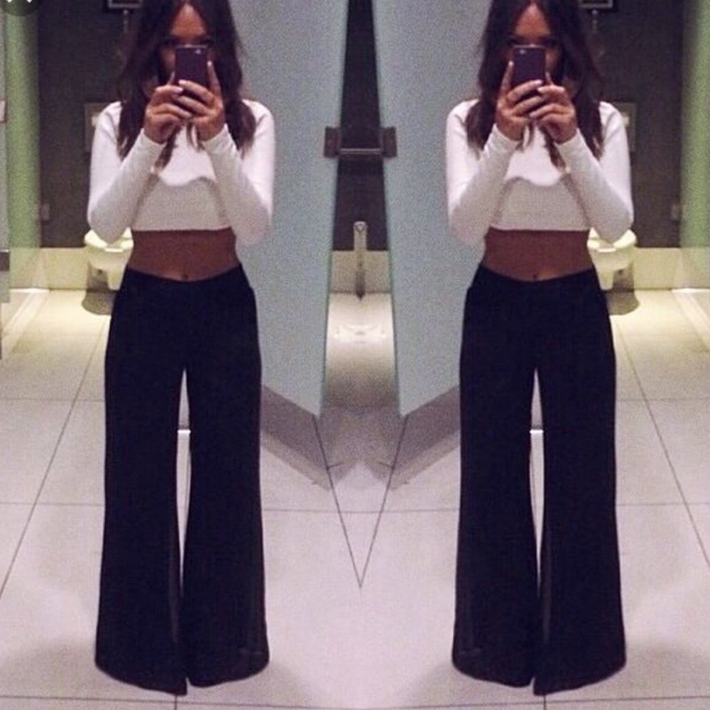 Highwaisted Pleated Pants Small Forever 21